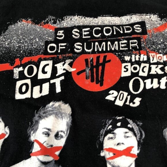 5SOS Band‎ Concert Tour T Shirt North American Tour 2015 Size XS or S - Picture 2 of 5